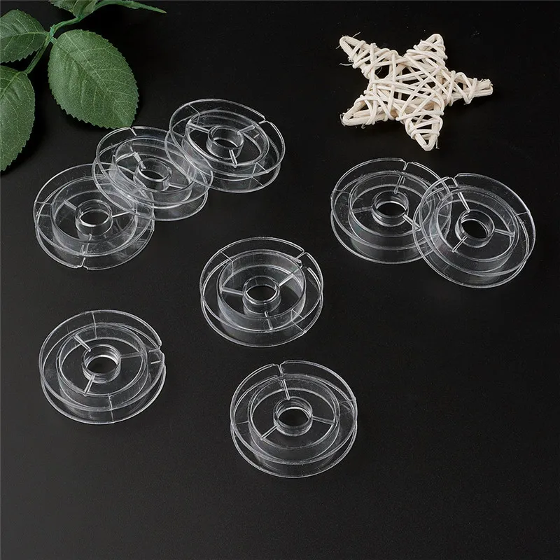 20pcs 50x10mm Clear Empty Wheel Plastic Spools Jewelry Tools for Beading Wire Thread String Accessories Tools F65