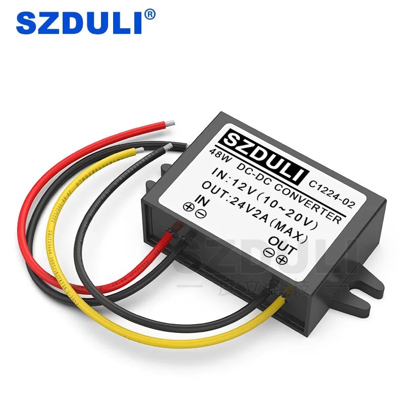 DC 12V to DC 24V 2A Boost Automotive Power Converter 12 Volt to 24 Volt Boost Regulator