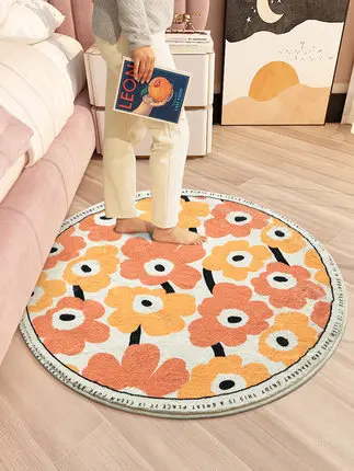 

Japanese Style Floret Carpet, Soft Non-Slip Mat, Bedroom, Living Room, Home, Thickened