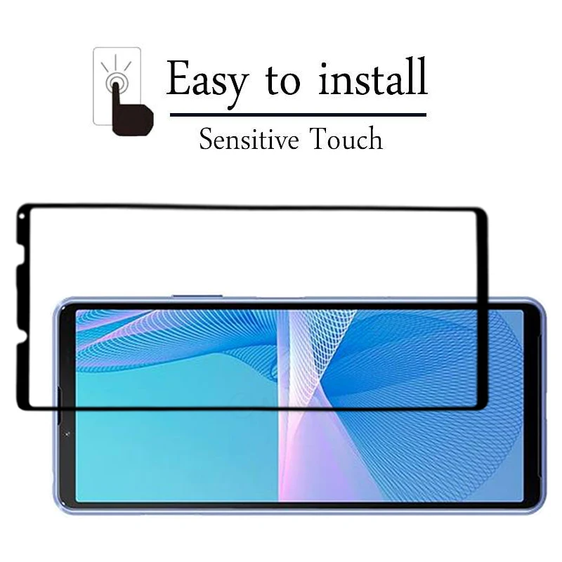 Full Cover Tempered Glass For Sony Xperia 10 III SO-52B, SOG04 Screen Protector Protective Film For Sony Xperia 10 III