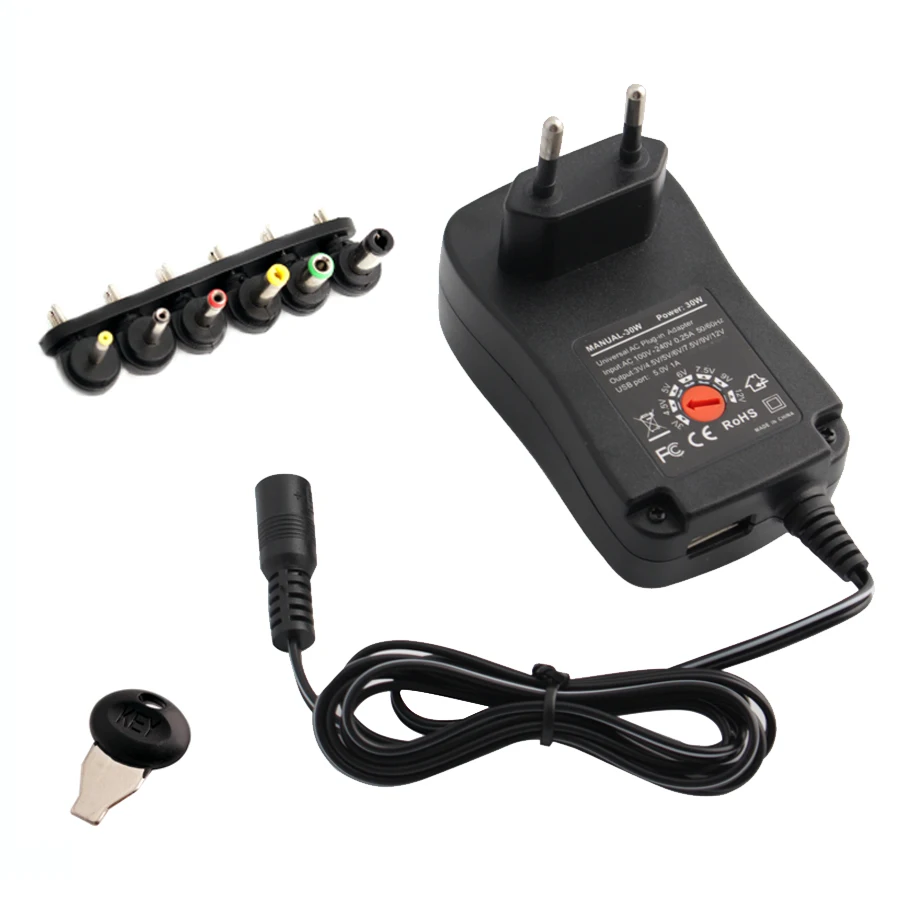 Universal Adapter Multi Voltage Power Transformer AC 220V 110V TO 5V 6V 7V 9V 12V LED Driver Power Supply With 6 Plug Connector image 3