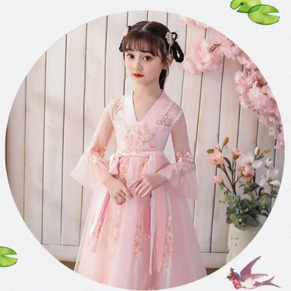 2-10-14 Chinese girl Hanfu dress cute children photography Christmas retro children ancient photo shooting  dress