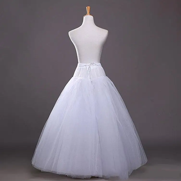 6 Hoops Big White Quinceanera Dress Petticoat Super Fluffy Crinoline Slip Underskirt For Wedding Ball Gown