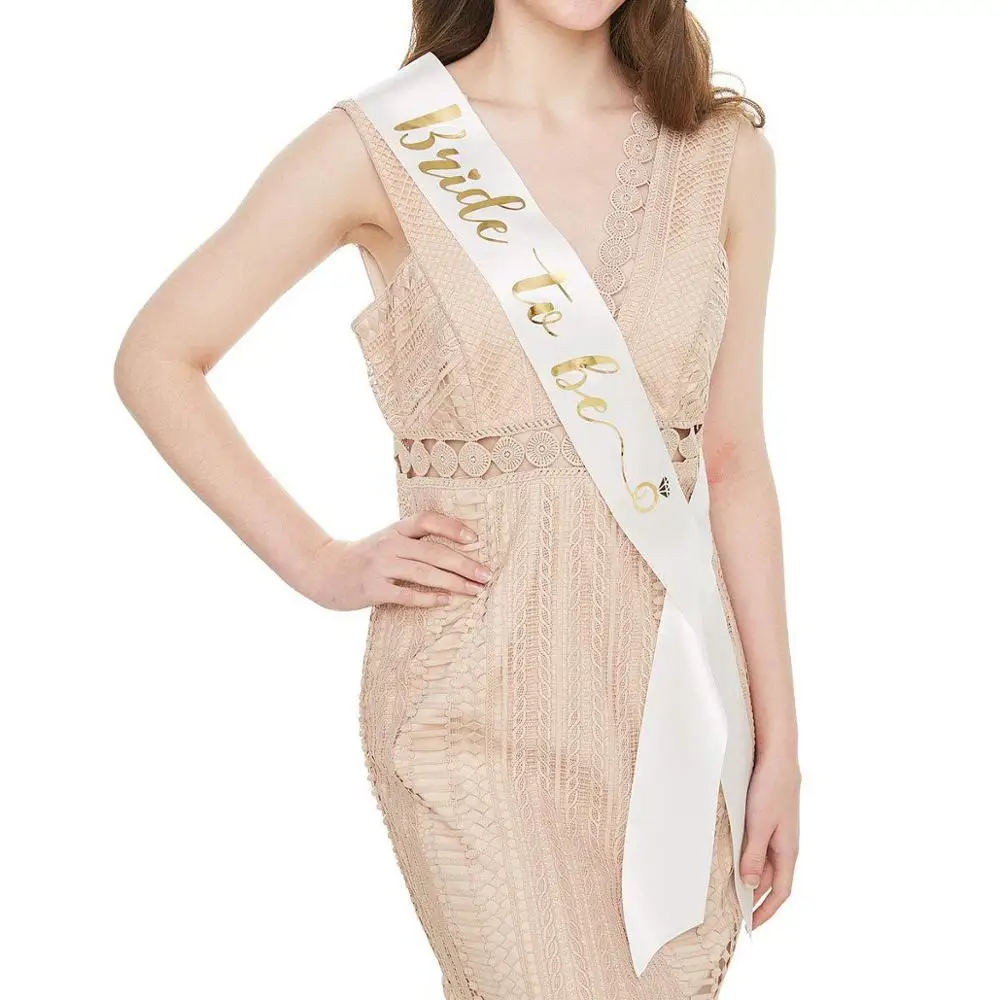 Acessórios de casamento mancha sash noiva para ser dourado noiva dama de honra nupcial para despedida de solteira hen party decoração meninas presente 2020