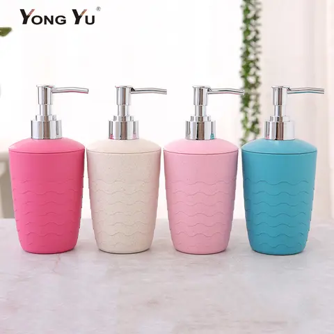 밀짚 BPA 프리 비누 디스펜서 로션 보틀 프레스, 손 소독제 보틀 비누 디스펜서, 욕실 액세서리, 340ml