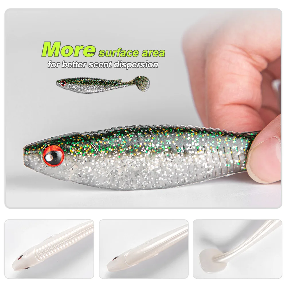 Noeby Drive Shad – Señuelo de vinilo cola de paleta