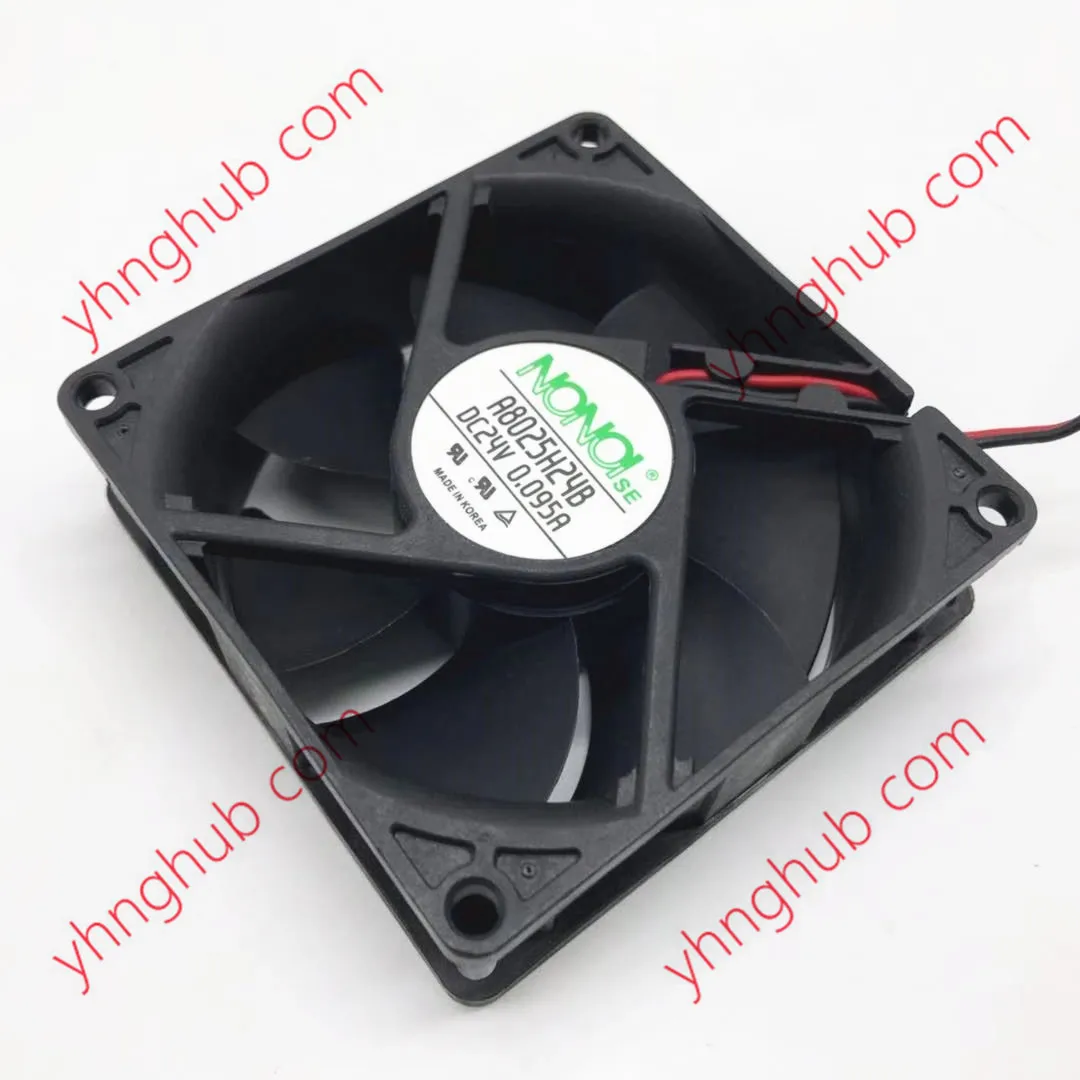 

NONOISE A8025H24B DC 24V 0.095A 80X80X25mm 2-Wire Server Cooling Fan