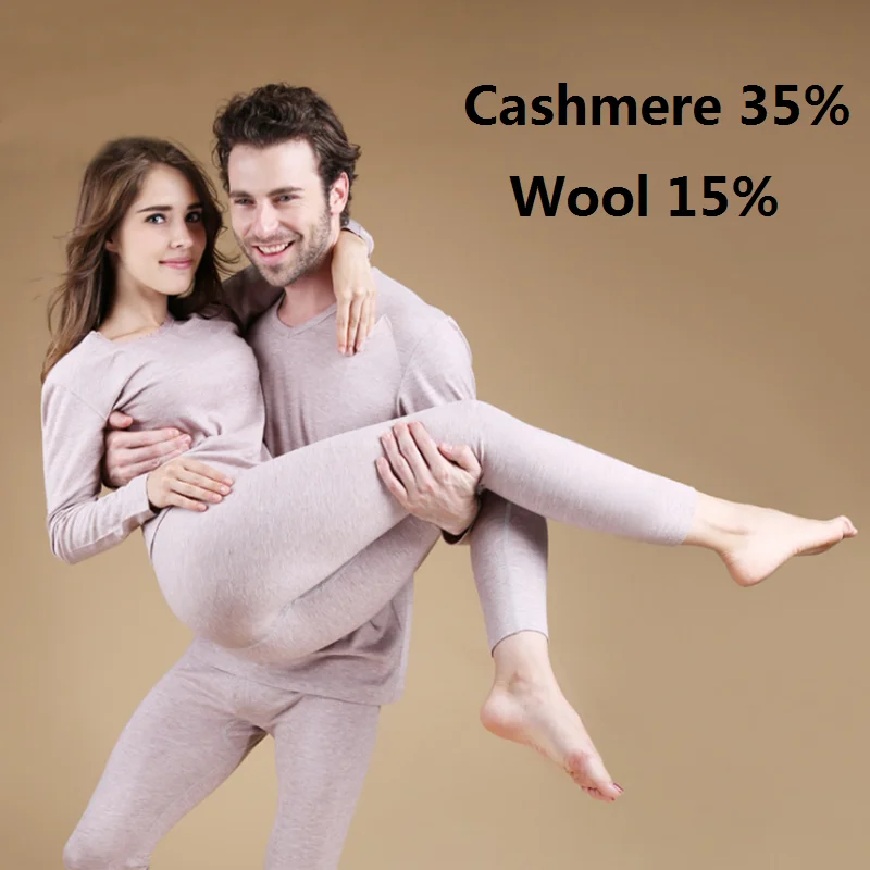 cashmere winter thermal women men underwear men\'s sets clothes mens long johns merino wool shirt pants set leggings warm base