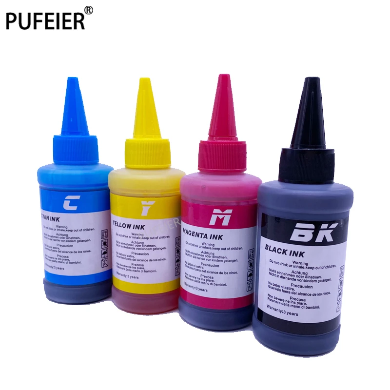 400ML Water Dye Based Ink Kits Refill Bottle For Canon 4 Color Desktop Inkjet Printer Black Cyan Magenta Yellow Printing Inks