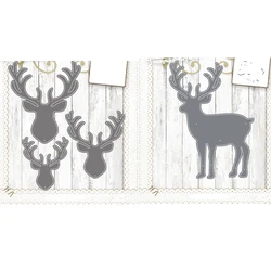 2024 New Arrival Christmas Reindeer Decration Metal Cutting Dies for Scrapbooking Knife Mould Blade Punch Stencil Card Making