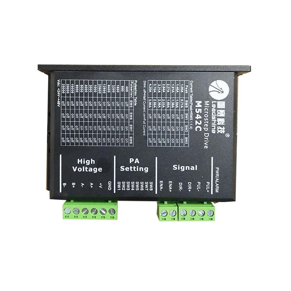 Leadshine-controlador de Motor paso a paso de 2 fases, M542C voltaje de entrada, corriente de 24-48VDC, 1,0-4,2 a