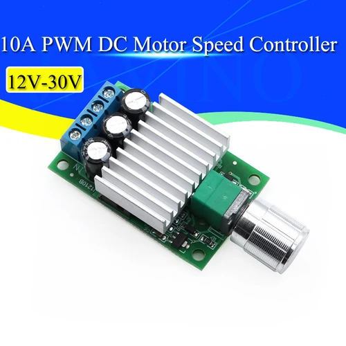 Imagen 1 del producto Controlador de velocidad del Motor de CC 10A 12V-30V PWM 12V 24V regulador de velocidad ajustable interruptor de Control de atenuación para luz LED de Motor de ventilador