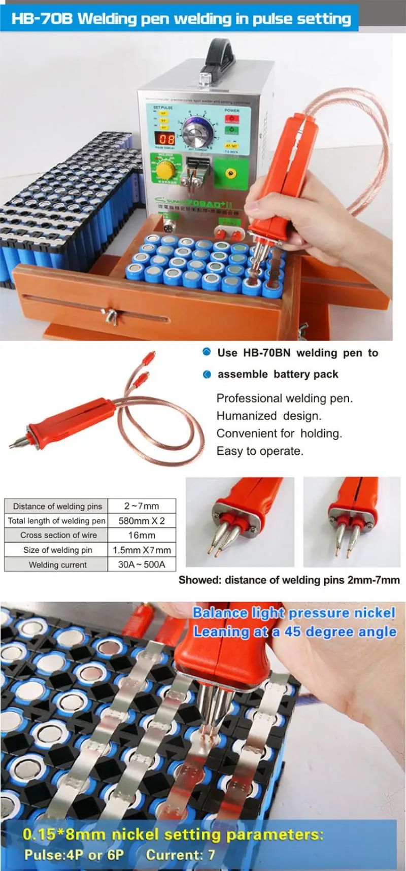 709AD + Lithium Pin Cảm Ứng Tự Động Điểm Máy Hàn 3.2KW Cao Cấp HÀn Tối Đa Độ Dày 0.35Mm Hàn Machin