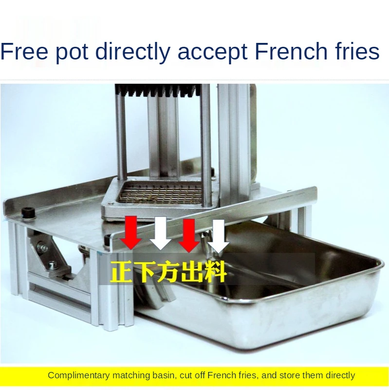 French Fries Cutting Machine Artifact Potato Chipping Machine Vegetable and Fruit Slicer with 3 Stainless Steel Knives