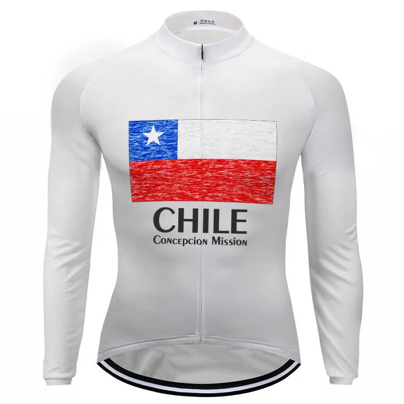 

Chilean Long Cycling Jersey for Men, Chile MTB Bike Shirt, Mountain Racing Clothing, Sports Classic Tops, Maillot Tight Chile