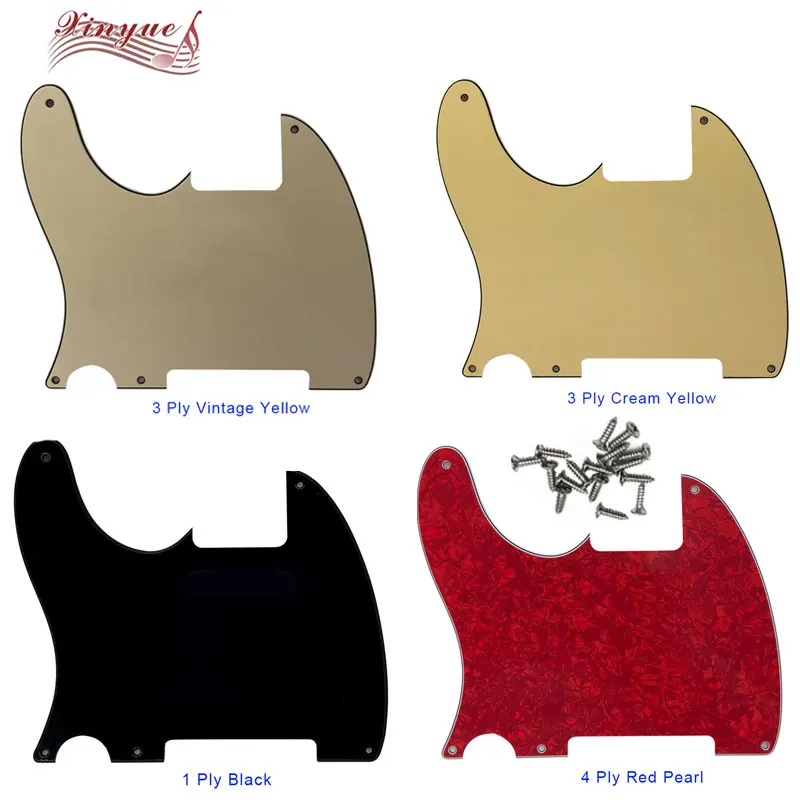 

Xinyue Guitar Parts For Left Handed 5 Hole Screws US Tele Guitar Pickguard With Blank Scratch Plate