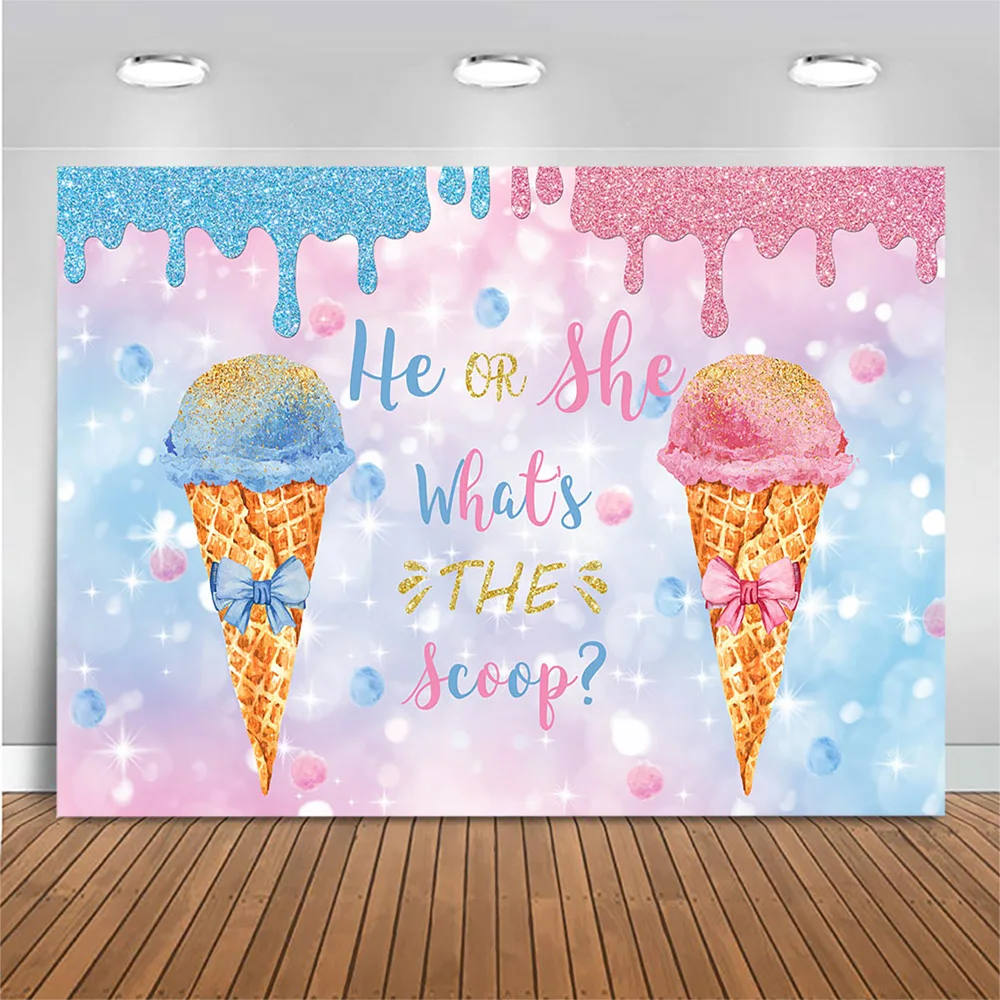 Фон для студийной фотосъемки с изображением мороженого и полов