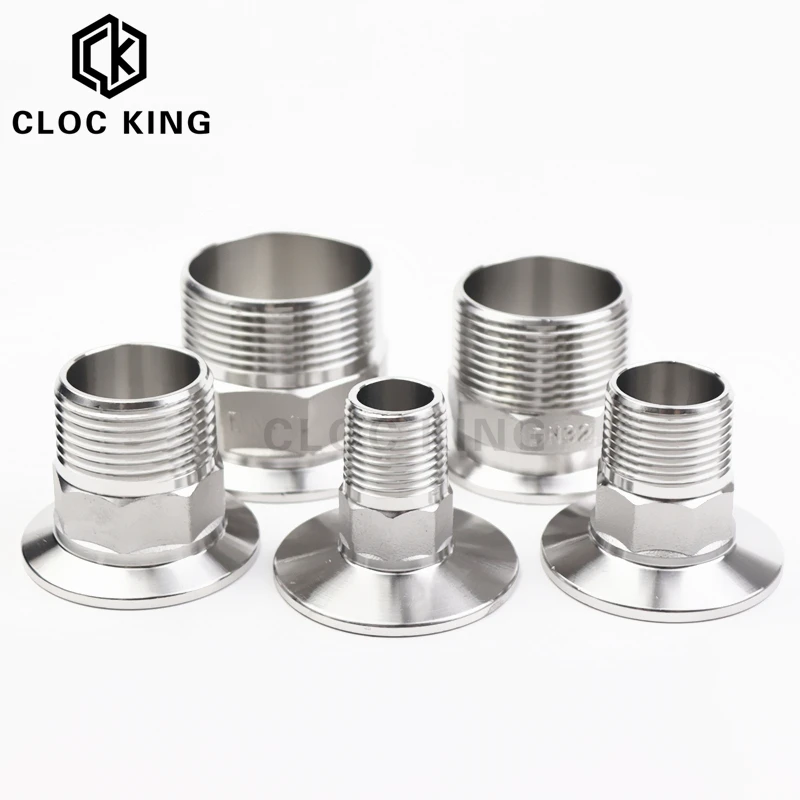 BSPT 1/2“ 3/4“ 1” 1-1/4” 1-1/2” 2“ Stainless Steel 304 Sanitary Hexagon Male Threaded Ferrule Pipe Fitting fit for Tri Clamp