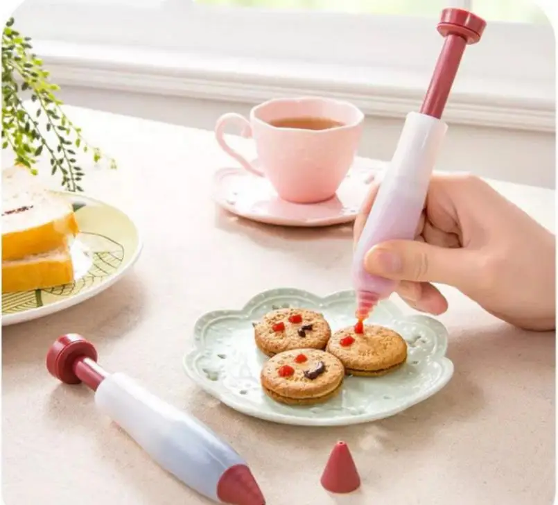 Silicone Mounting Brush Cute Cake Baking Tool Durable Chocolate Cream Decorating Easy To Clean Piping Pen Kitchen And Dining SN