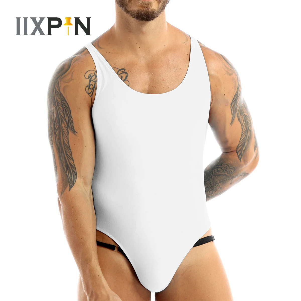 Bodysuit Men Spandex Corset High Elasticity One-piece Fitness Clothing Shapers Slim Corrective Body Sculpting Pulling Underwear