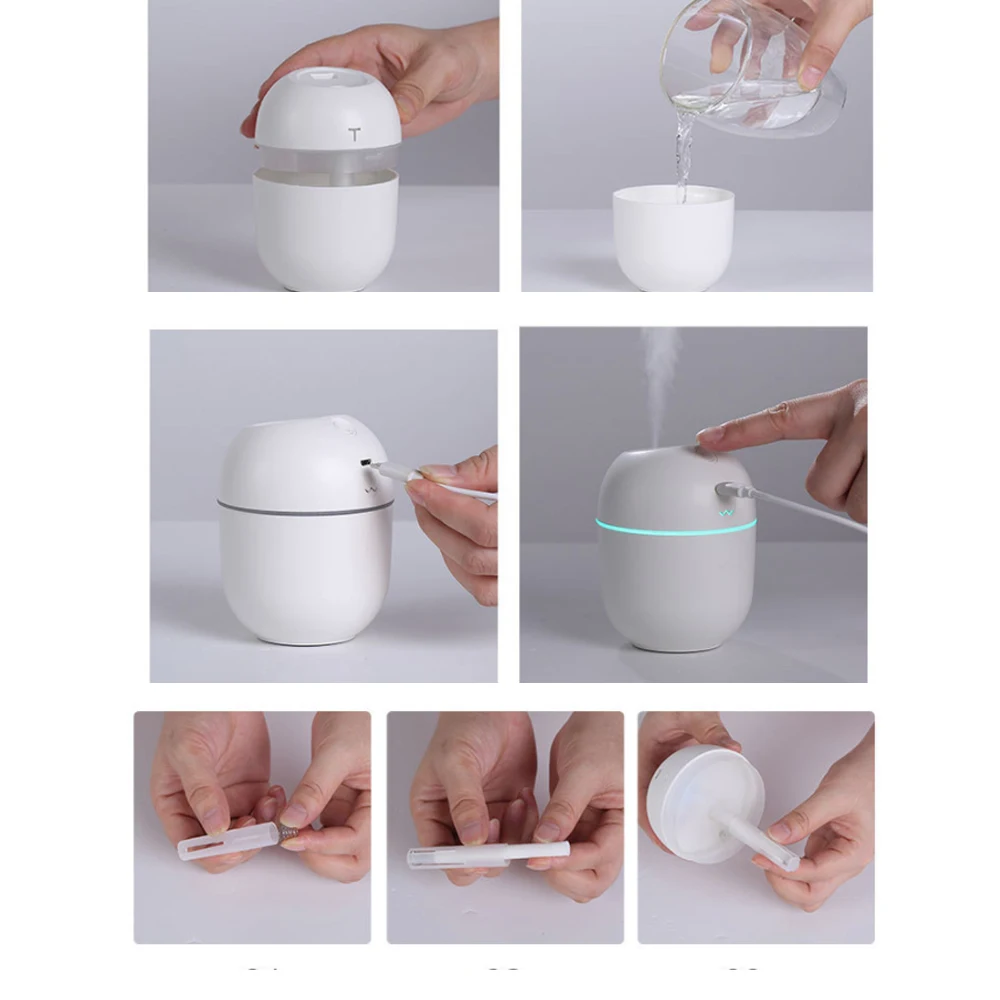Mini Aromatherapy Diffuser Humidifier For Home USB Fogger Mist Maker With Ultrasonic Mist Maker Quiet Tool