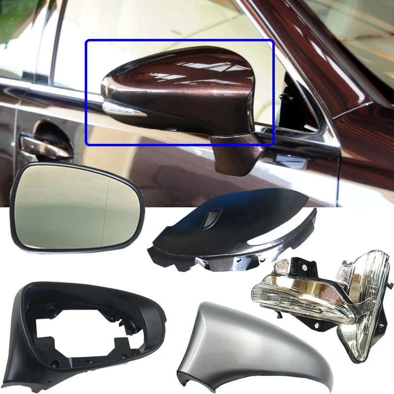 Roavia For Lexus ES200 ES250 ES300H ES350 CT200H Car Side Rear View Mirror Turn Signal Light Lamp Mirror Frame Cover Glass Lens