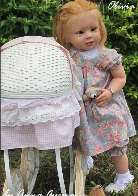 NPK 28inch Reborn Doll Kit Bonnie with Standing Legs Poseble Limbs Unfunished Doll Parts with Body and eyes