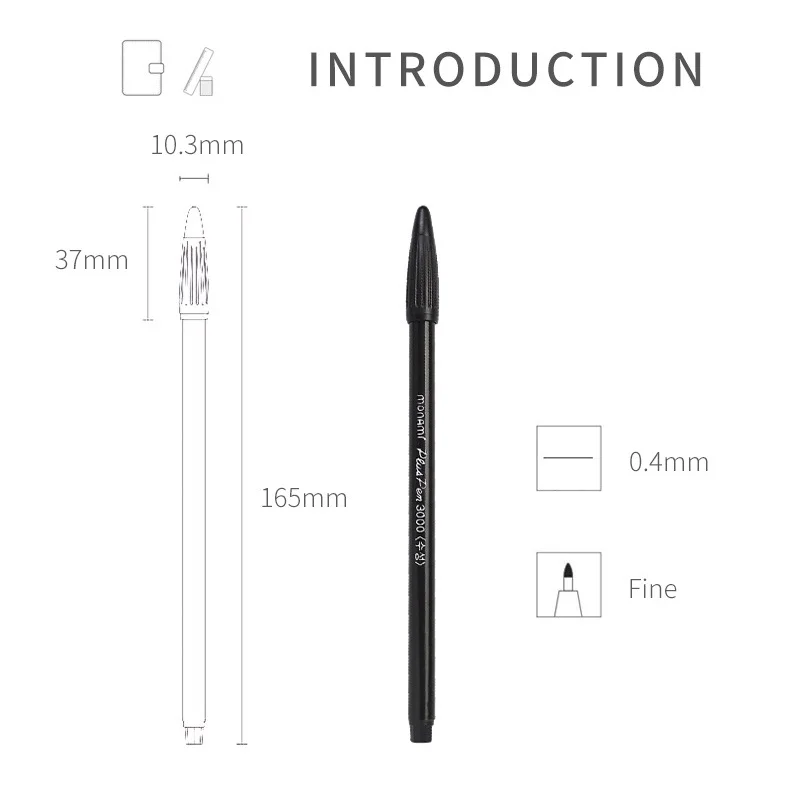 6pcs Cream Color Pens Set Plus Pen 3000 Pigment 0.4mm Art Marker Liner for Highlighting Drawing Writing School A6904