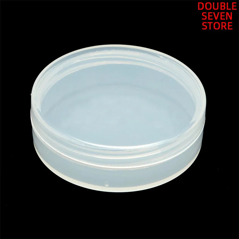 Outside 5.5cm*1.8cm Round PP Plastic Box Transparent mini portable plant and insect specimen coin collection box