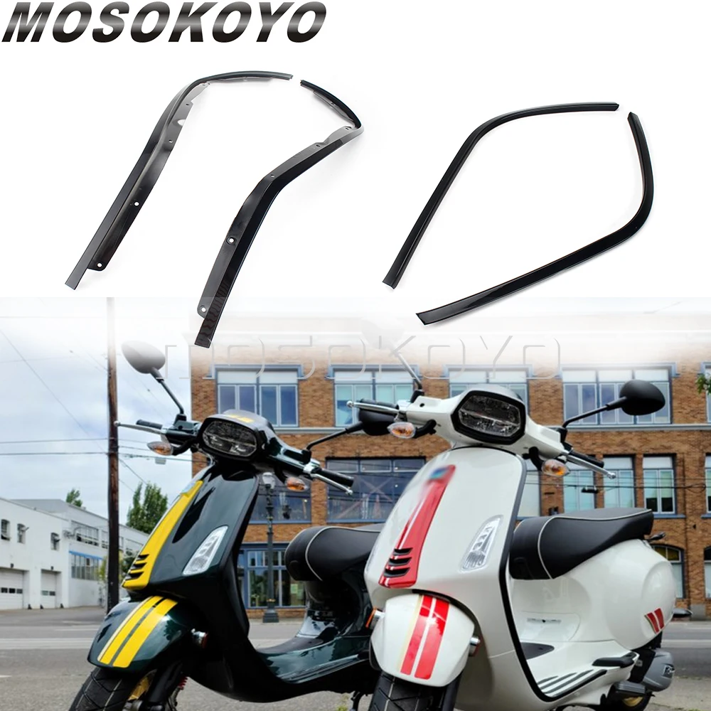 Scooter Motorcycle Upper Lining Shield Sidebar for Sprint150 SPRINT 150 Black Bottom Trim Strip Pedal Side Covering Cover Guards