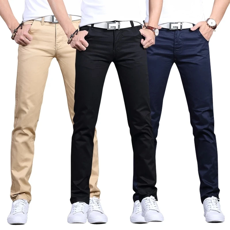 Classic 9 Color Casual Pants Men Spring Autumn New Business Fashion Comfortable Stretch Cotton Straigh Jeans Trousers