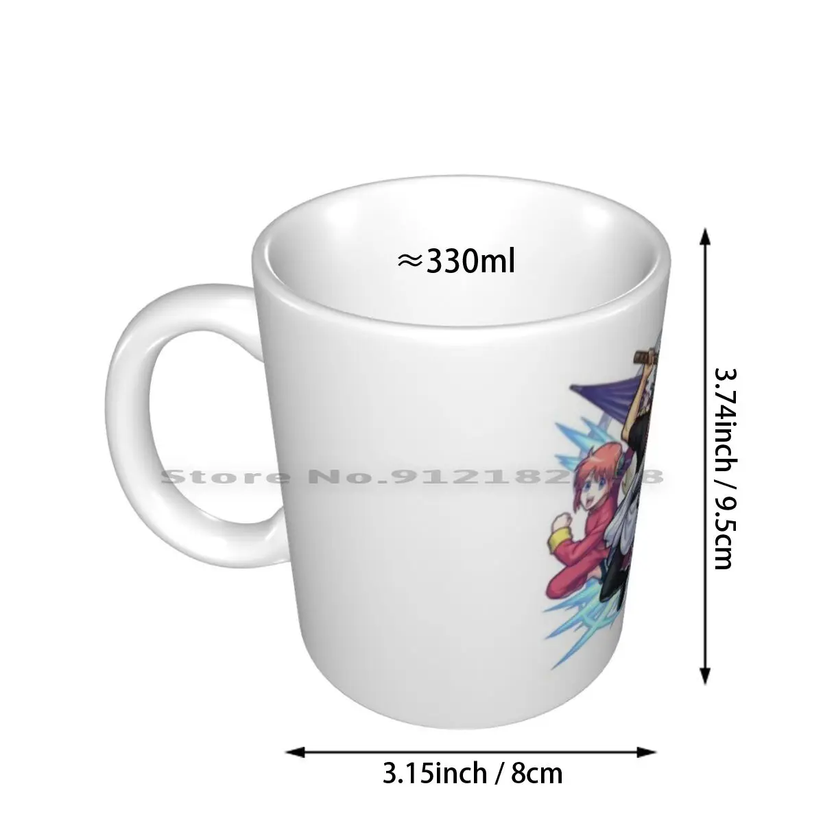 Yorozuya-Gintama Ceramic Mugs Coffee Cups Milk Tea Mug Gintama Anime Manga Gintoki Kagura Elizabeth Japan Cute Shinpachi