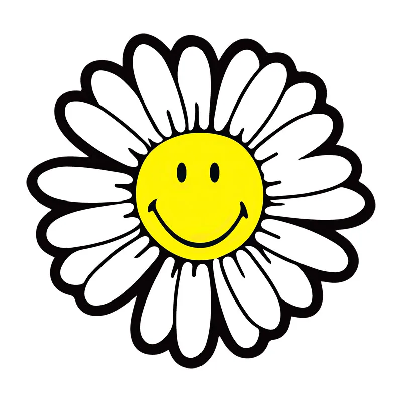 Three Ratels QCF55 Lovely little Daisy smiling face Cartoon wall sticker gift decals