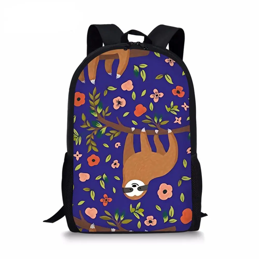 Girls Kawaii Animal Printed School Bag for Kids Big Capacity Children School Backpack Sloth Design School Suppiles Tredny