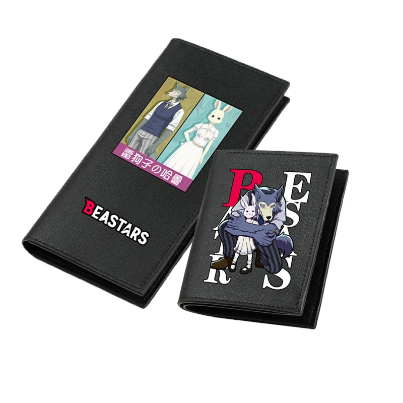 

BEASTARS, держатель для карт с рисунком аниме, милая сумка для денег для студентов, Длинный кошелек для монет, короткий кошелек, милый мультяшный клатч для мальчиков