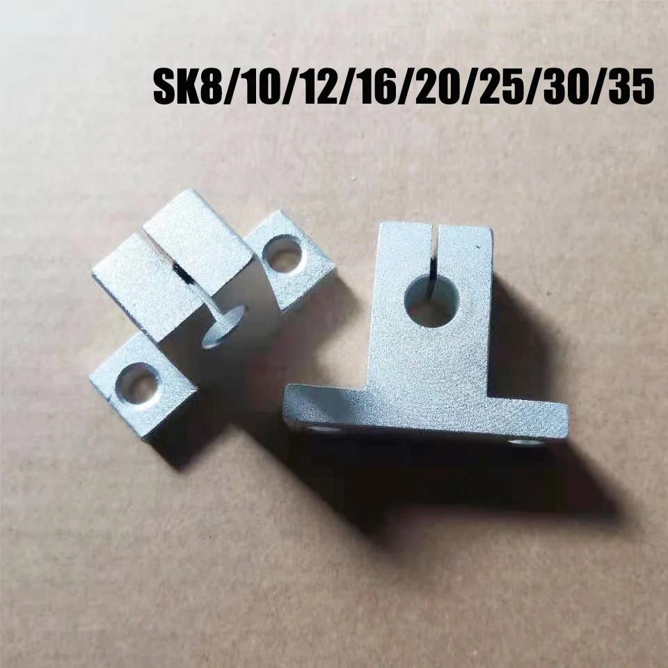 

4pcs SK8 SK10 SK12 SK16 SK20 SK25 SK30 SK35 linear bearing rail shaft Support Linear Shaft Linear Rod CNC Router 3D printer Part