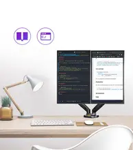 NB F160 Gas Spring Dual Monitor Mount 17-27 inch #5