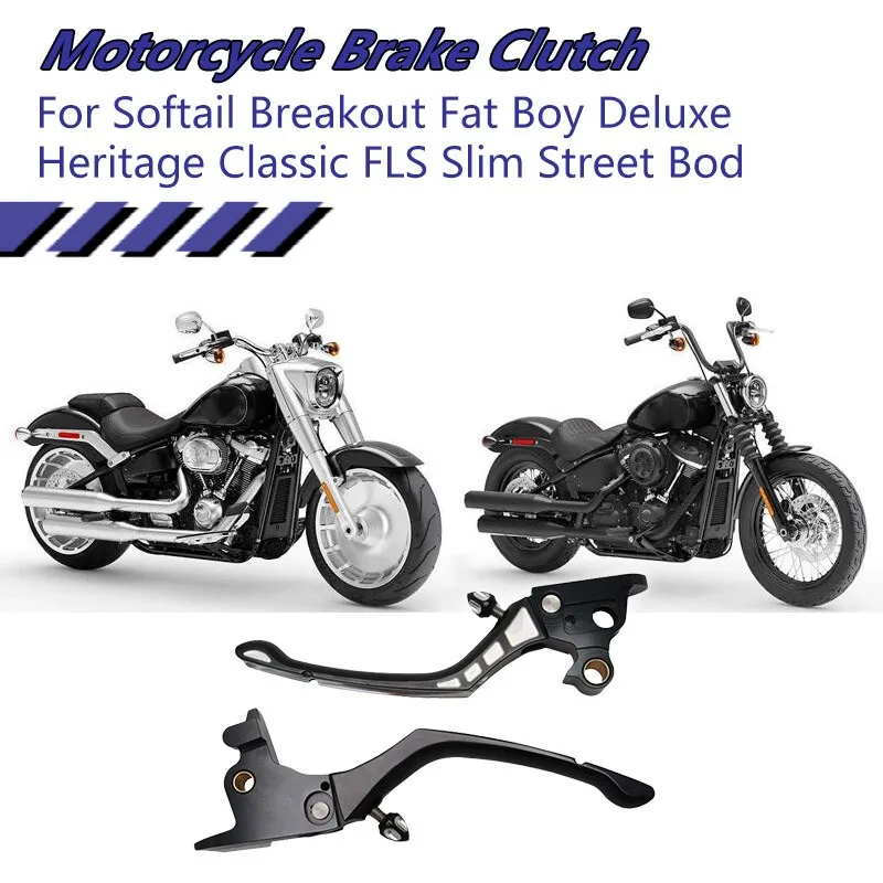 Clutch Brake Lever Set For Harley Tourist Street Softail Breakout Fat Boy FLS Slim Street Bod 2015 -2020 Aluminum Handle Levers