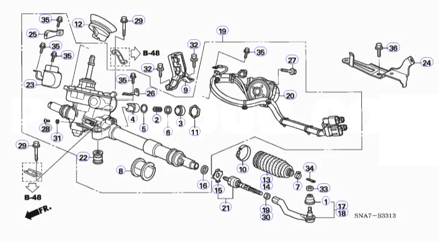 NEW Power Steering Rack Gear Box For HONDA CIVIC 2007- 53601SNBE03 power steering rack