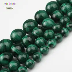 6/8/10/12mm Natural Genuine Green Malachite  Beads DIY Beads for Jewellery Making 7.5 Inch Bracelets for Women Making a necklace