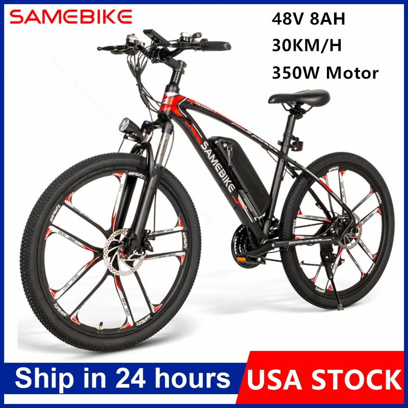 

USA Stock Original SAMEBIKE MY-SM26 Electric Bicycle 26 Inch Ebike 48V 350W High Speed Folding Mountain Bike With USA Plug