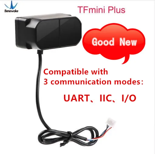 Benewake TOF 12m TFmini Plus LiDAR Module, IP65 Micro single point TOF short distance sensor compatible with both UART IIC I/O