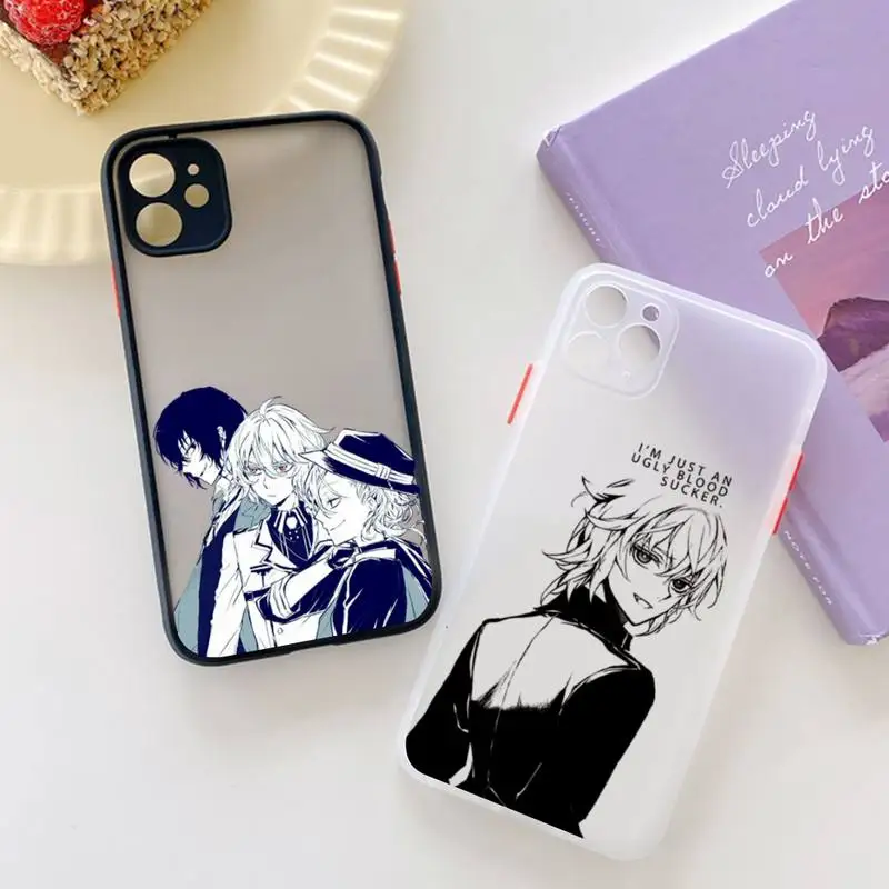 Anime Seraph of the end Mikaela Hyakuya Phone Case for iPhone X XR XS 7 8 Plus 11 12 pro MAX Translucent Matte Shockproof shell