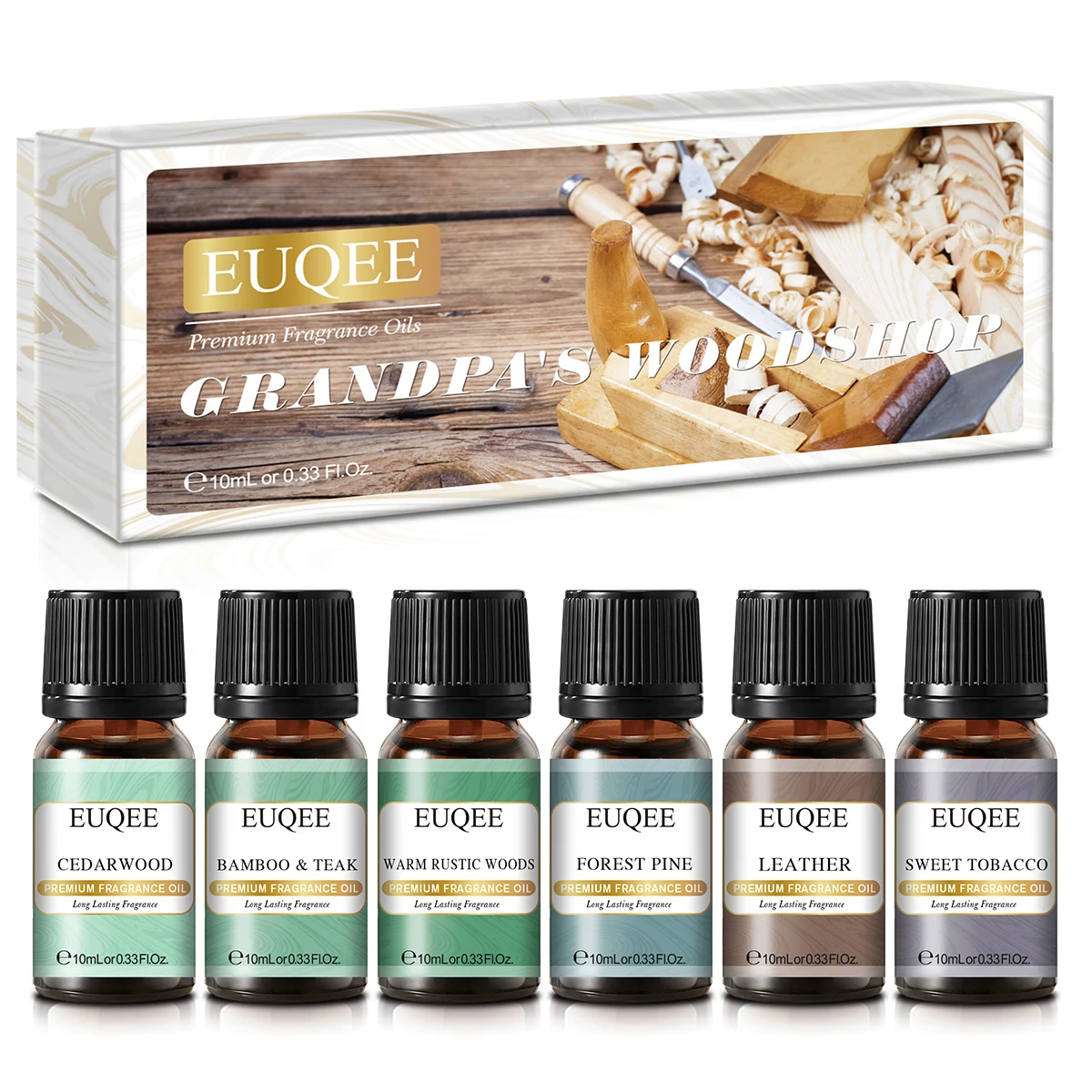 EUQEE 6 pièces/ensemble huile parfumée cadeau Kit pour diffuseur café boulangerie récolte épices cit