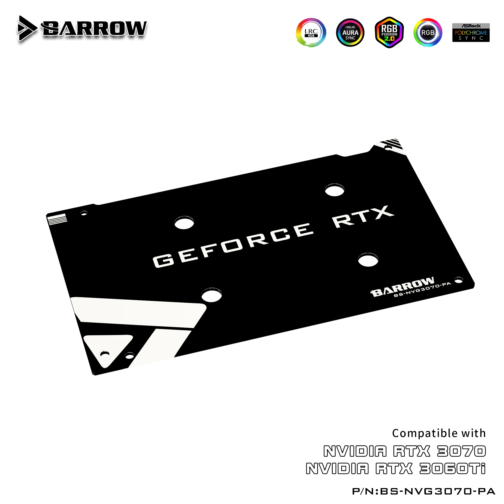 Barrow BS-NVG3070-PA PC water cooling Radiator GPU cooler video card Graphics Card Water Block for NVIDIA RTX3070 RTX3060Ti