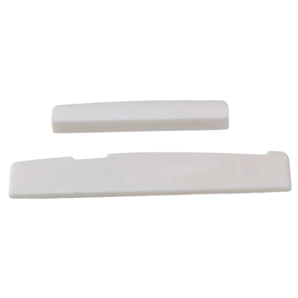 1Set String Instrument 12-String Acoustic Guitar Saddle Nut Bone Replacement