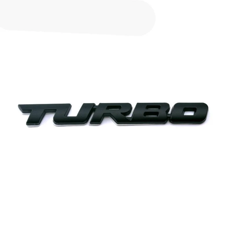 

3D TURBO Word Car Stickers Styling Letter Sports Racing Tuning Auto Sticker Metal Chrome Rear Trunk Emblem Black Car Accessories