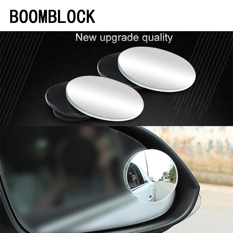 BOOMBLOCK 360 Degree Lens Car Rearview Mirror Assist For Peugeot 307 206 Jeep Ford Focus 2 3 VW Polo Golf 4 5 7 Touran T5 T4