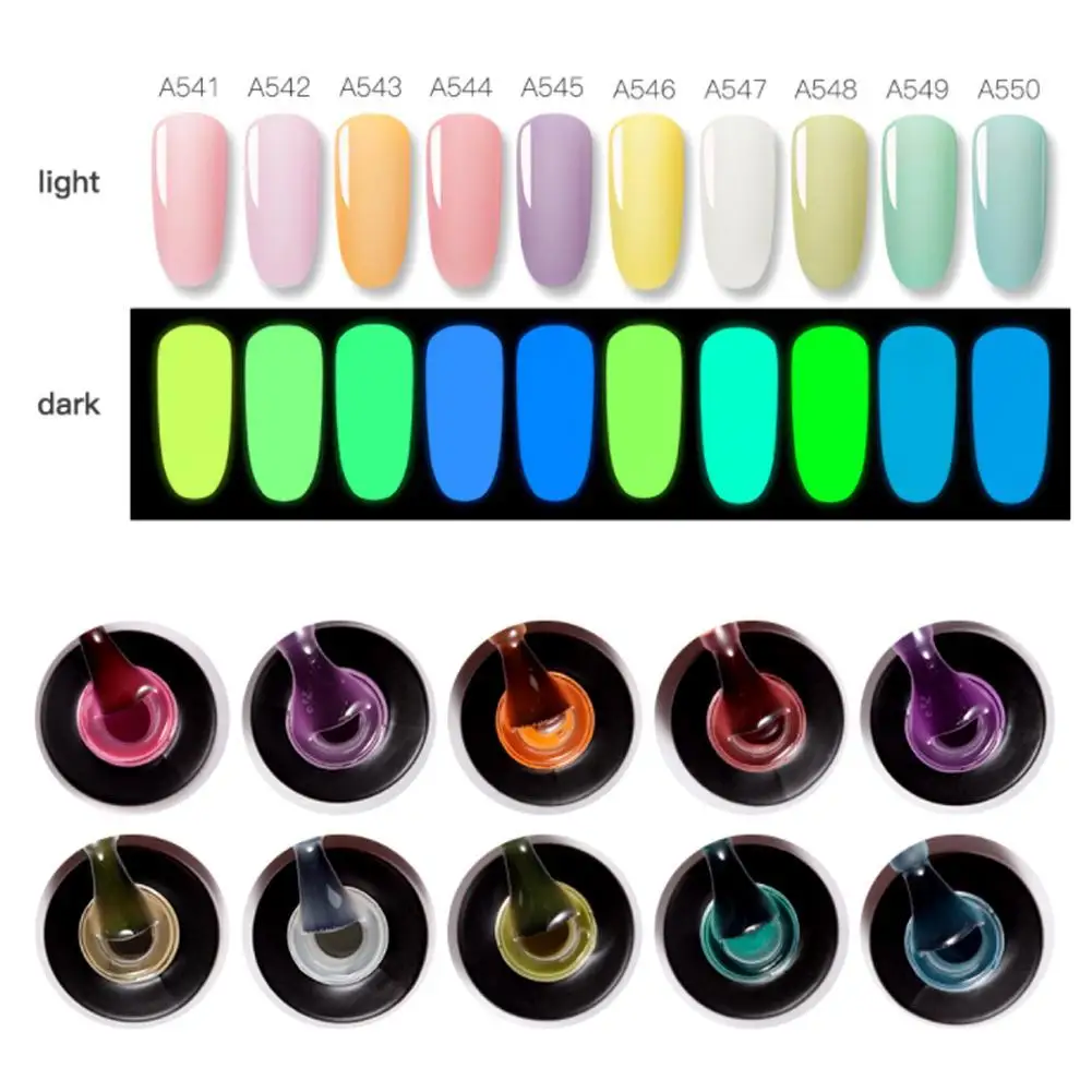 Sơn Móng Tay Ngâm Tắt Gel UV Ban Đêm Phát Sáng Trong Tối Bóng Gel Lắk Gel Ba Lan Cần Căn Cứ SoYoung Huỳnh Quang dạ Quang Gel