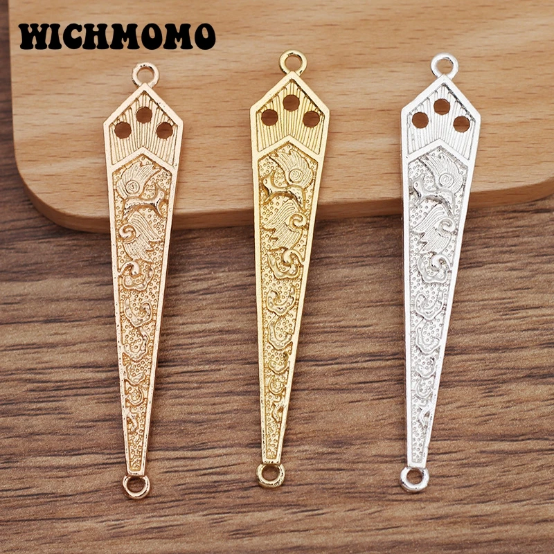 2022 New 14*75mm 4pieces/bag Zinc Alloy Water Drop Arrowhead Charms Connectors Pendants for Earrings Jewelry Accessories